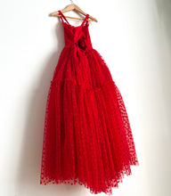 Load image into Gallery viewer, Mya Maxi| red flocked hearts
