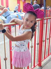 Load image into Gallery viewer, GIRLS- TWIRL SKORT SET| PINK CIRCUS (READY TO SHIP)
