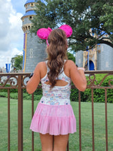 Load image into Gallery viewer, GIRLS- TWIRL SKORT SET| PINK CIRCUS (READY TO SHIP)
