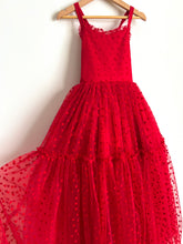 Load image into Gallery viewer, Mya Maxi| red flocked hearts
