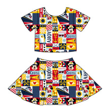 Load image into Gallery viewer, GIRLS- V LINE SKORT SET| PATCHWORK (READY TO SHIP)
