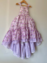 Load image into Gallery viewer, Mya boho| purple floral gingham
