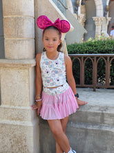 Load image into Gallery viewer, GIRLS- TWIRL SKORT SET| PINK CIRCUS (READY TO SHIP)
