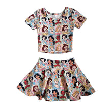 Load image into Gallery viewer, GIRLS- V LINE SKORT SET| pastel princess (ready to ship)

