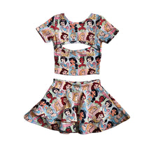 Load image into Gallery viewer, GIRLS- V LINE SKORT SET| pastel princess (ready to ship)
