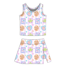 Load image into Gallery viewer, GIRLS- SLIT SKORT SET| BEARS (ready to ship)
