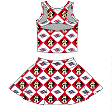 Load image into Gallery viewer, WOMEN- V LINE SKORT SET| ARGYLE (ready to ship)
