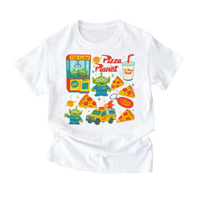 Load image into Gallery viewer, GIRLS- TWIRL SKORT SET| PIZZA PLANET (ready to ship)
