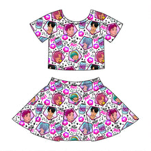 Load image into Gallery viewer, GIRLS- V LINE SKORT SET| BOY POP (ready to ship)
