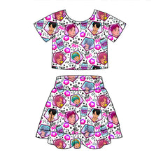 Load image into Gallery viewer, GIRLS- V LINE SKORT SET| BOY POP (ready to ship)
