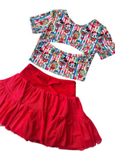 Load image into Gallery viewer, Christmas wreath| twirl skort set (ready to ship)
